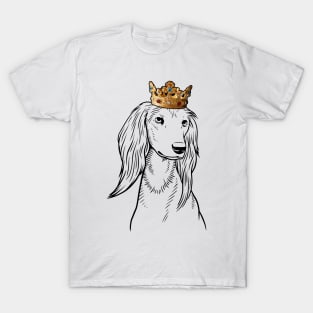 Saluki Dog King Queen Wearing Crown T-Shirt